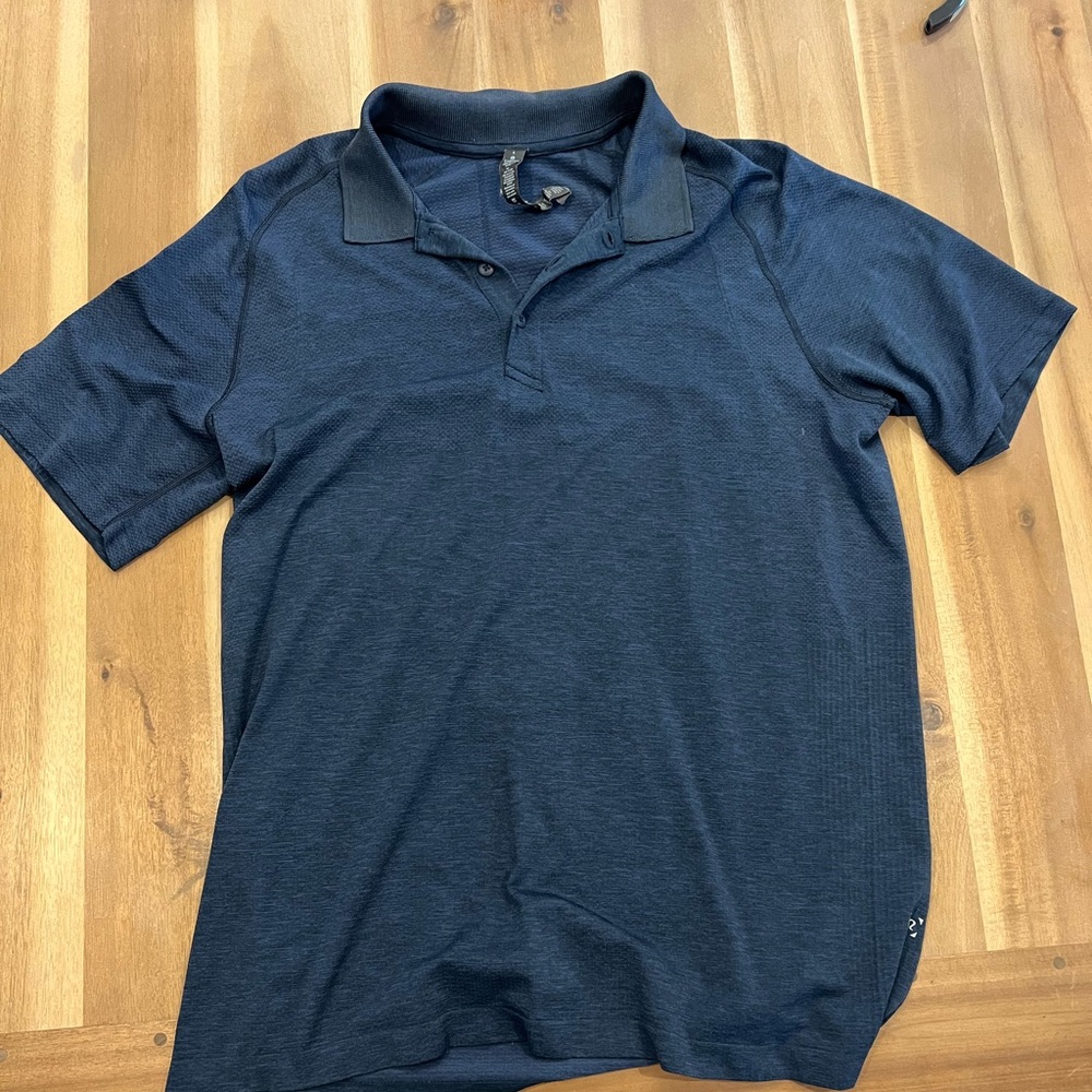 Lululemon polo style collared shirt - navy blue